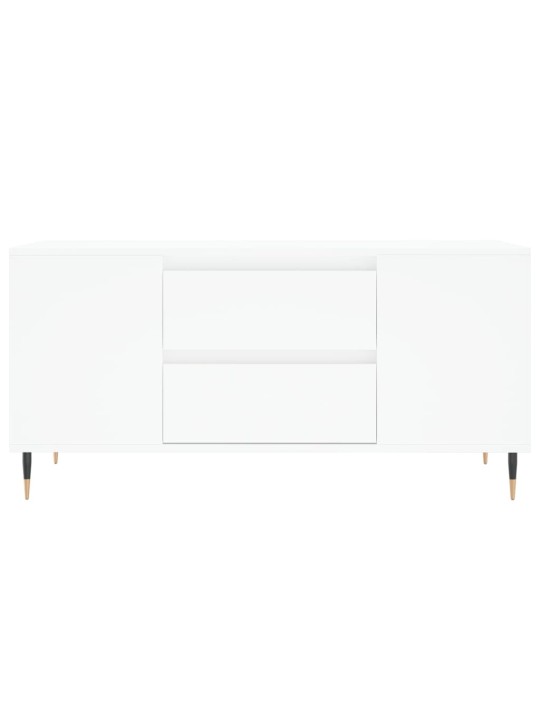 Kafijas galdiņš, balts, 102x44,5x50 cm, inženierijas koks