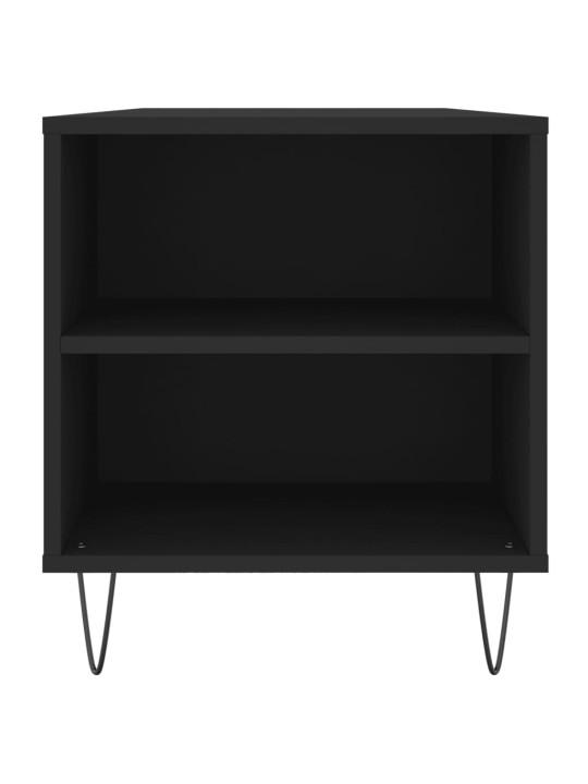 Kafijas galdiņš, melns, 102x44,5x50 cm, inženierijas koks
