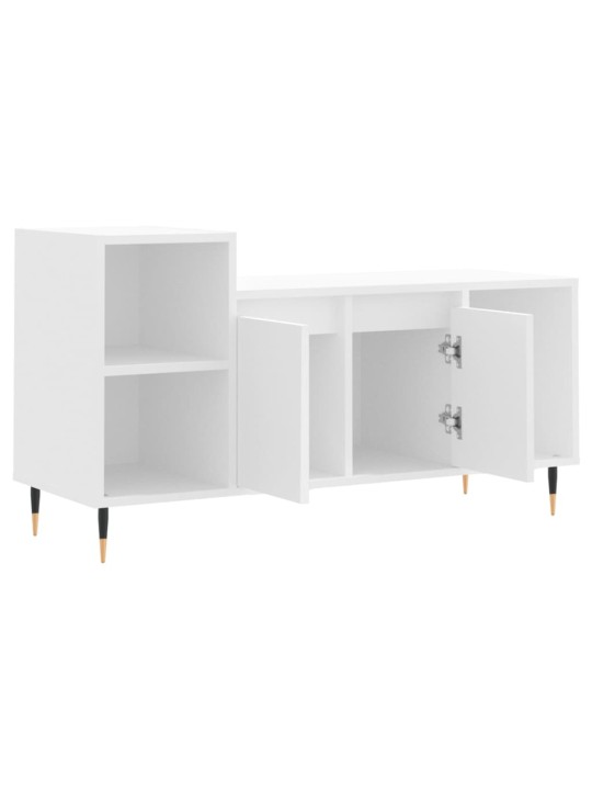 Tv skapītis, balts, 100x35x55 cm, inženierijas koks