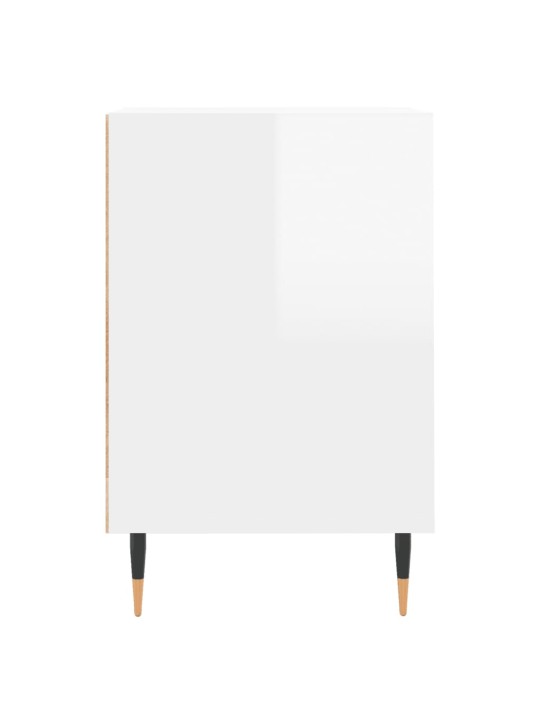 TV skapītis, spīdīgi balts, 100x35x55 cm, inženierijas koks