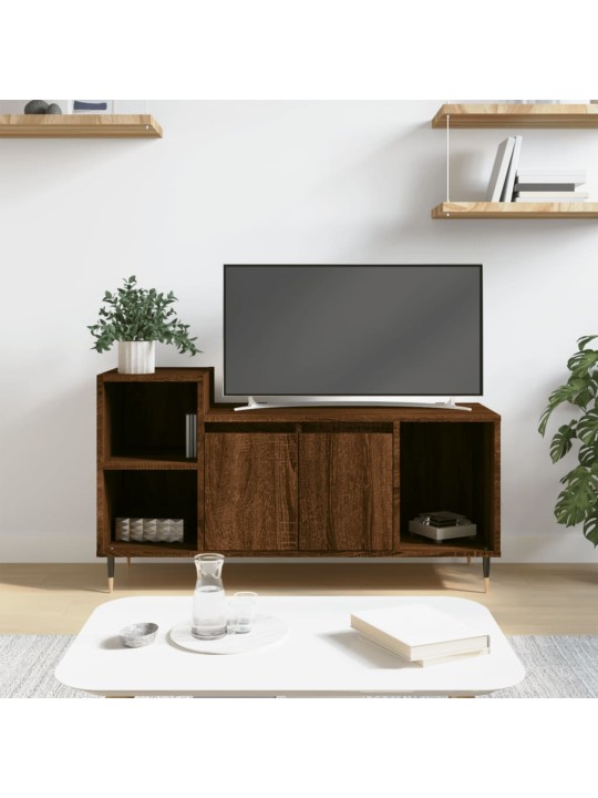 Tv skapītis, ozolkoka krāsa, 100x35x55 cm, inženierijas koks