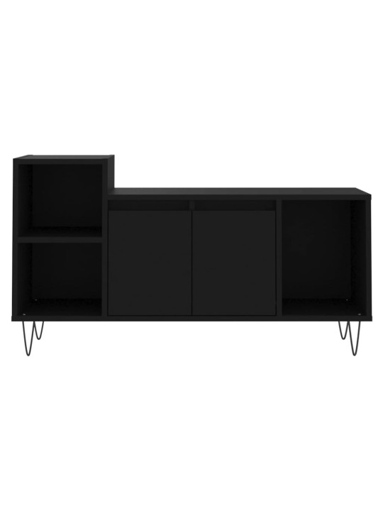 Tv skapītis, melns, 100x35x55 cm, inženierijas koks