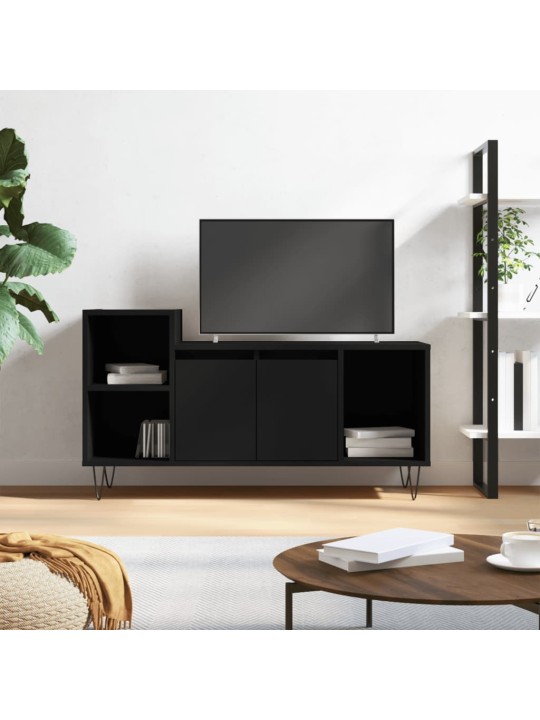 Tv skapītis, melns, 100x35x55 cm, inženierijas koks