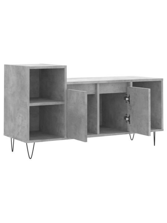 Tv skapītis, betona pelēks, 100x35x55 cm, inženierijas koks