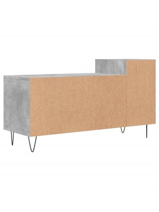 Tv skapītis, betona pelēks, 100x35x55 cm, inženierijas koks