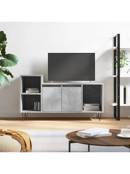 Tv skapītis, betona pelēks, 100x35x55 cm, inženierijas koks