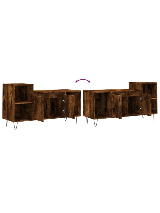 Tv skapītis, ozolkoka krāsa, 100x35x55 cm, inženierijas koks