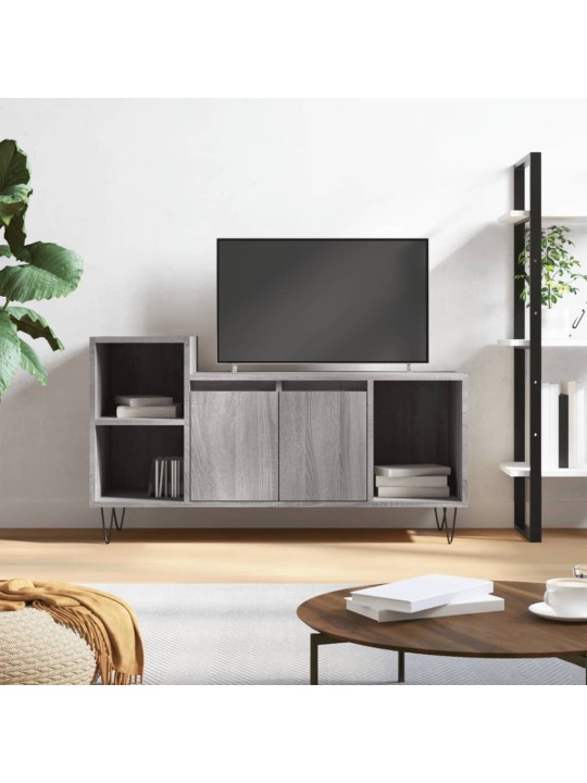 Tv skapītis, pelēcīgs, 100x35x55 cm, inženierijas koks