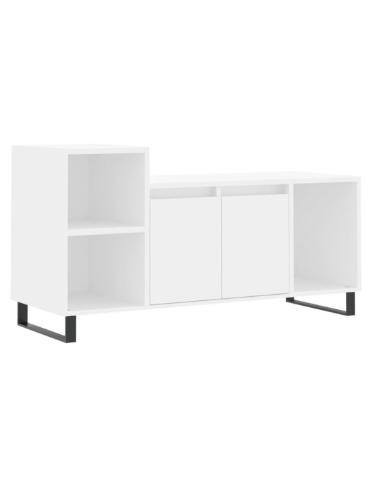 Tv skapītis, balts, 100x35x55 cm, inženierijas koks