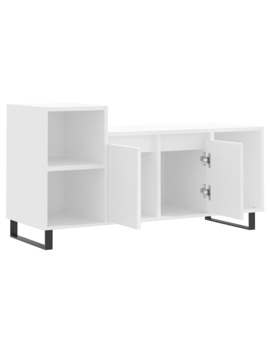 Tv skapītis, balts, 100x35x55 cm, inženierijas koks