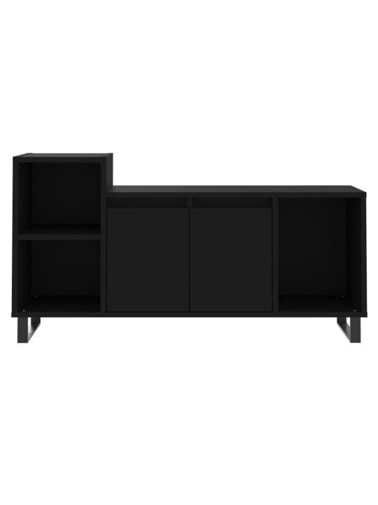 Tv skapītis, melns, 100x35x55 cm, inženierijas koks