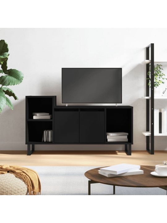 Tv skapītis, melns, 100x35x55 cm, inženierijas koks