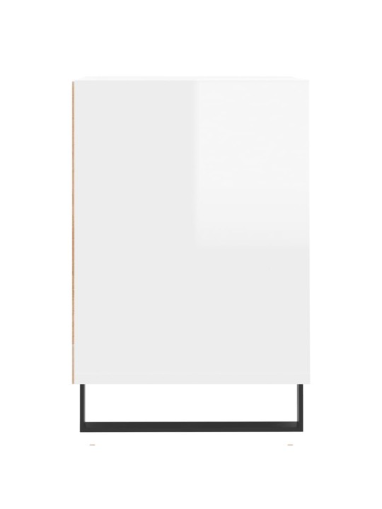 Tv skapītis, spīdīgi balts, 100x35x55 cm, inženierijas koks