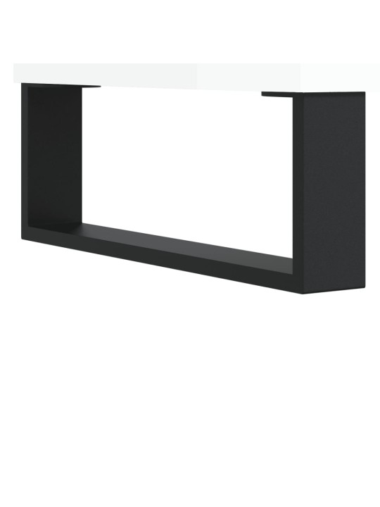 Tv skapītis, spīdīgi balts, 100x35x55 cm, inženierijas koks