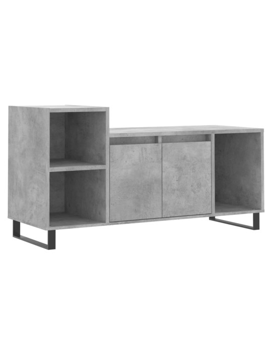 Tv skapītis, betona pelēks, 100x35x55 cm, inženierijas koks