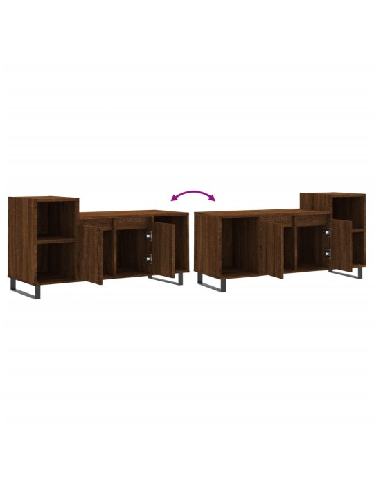 Tv skapītis, ozolkoka krāsa, 100x35x55 cm, inženierijas koks