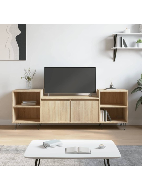 Tv skapītis, ozolkoka krāsa, 160x35x55 cm, inženierijas koks