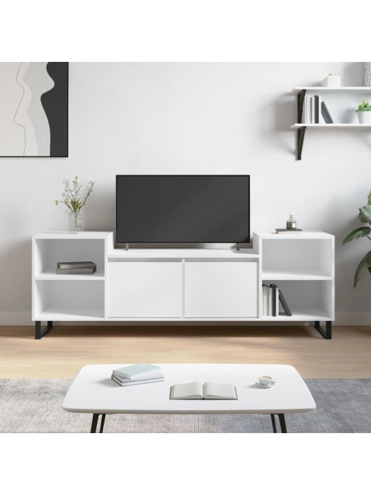 Tv skapītis, balts, 160x35x55 cm, inženierijas koks