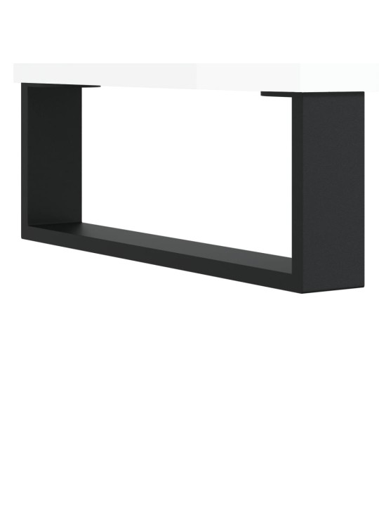 Tv skapītis, spīdīgi balts, 160x35x55 cm, inženierijas koks