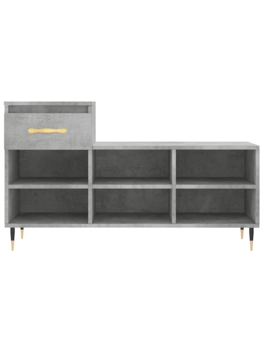 Apavu plaukts, betonpelēks, 102x36x60 cm, inženierijas koks