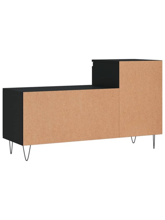 Apavu plaukts, melns, 102x36x60 cm, inženierijas koks