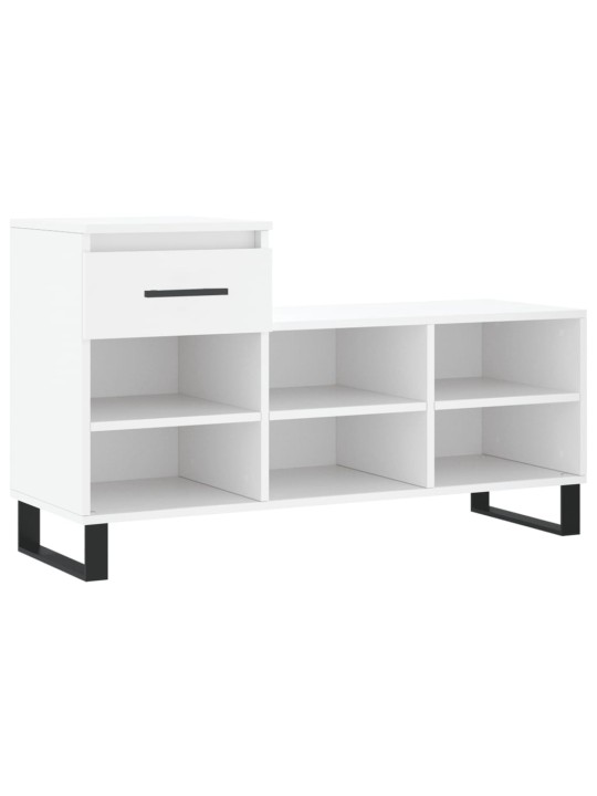 Apavu plaukts, balts, 102x36x60 cm, inženierijas koks