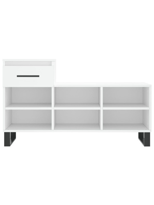Apavu plaukts, balts, 102x36x60 cm, inženierijas koks