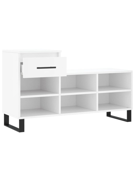 Apavu plaukts, balts, 102x36x60 cm, inženierijas koks