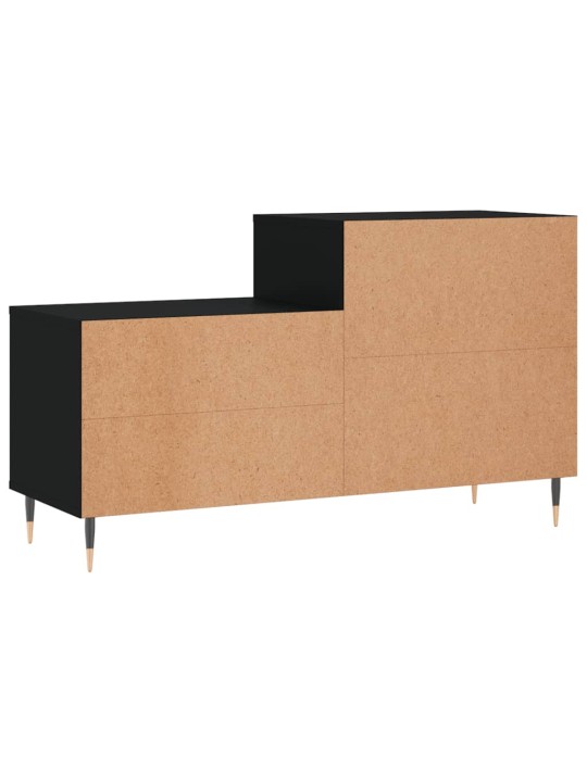 Apavu plaukts, melns, 102x36x60 cm, inženierijas koks