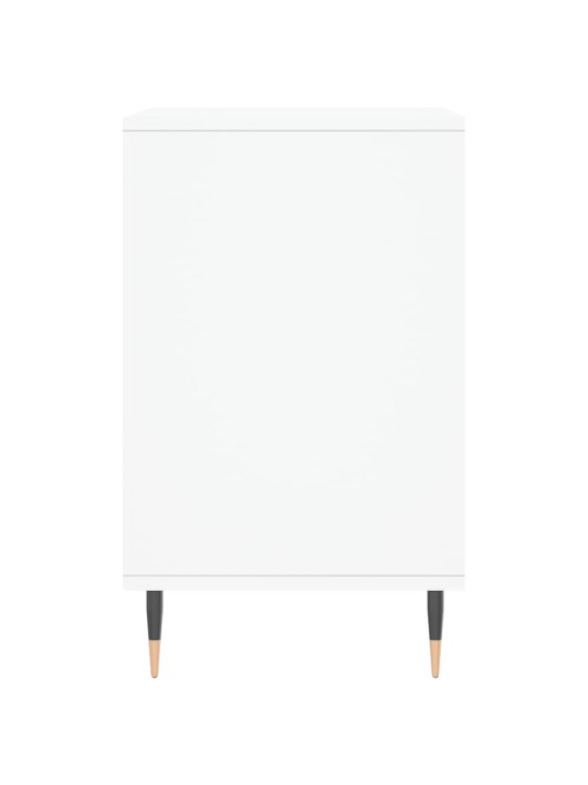 Apavu plaukts, spīdīgi balts, 102x36x60 cm, inženierijas koks