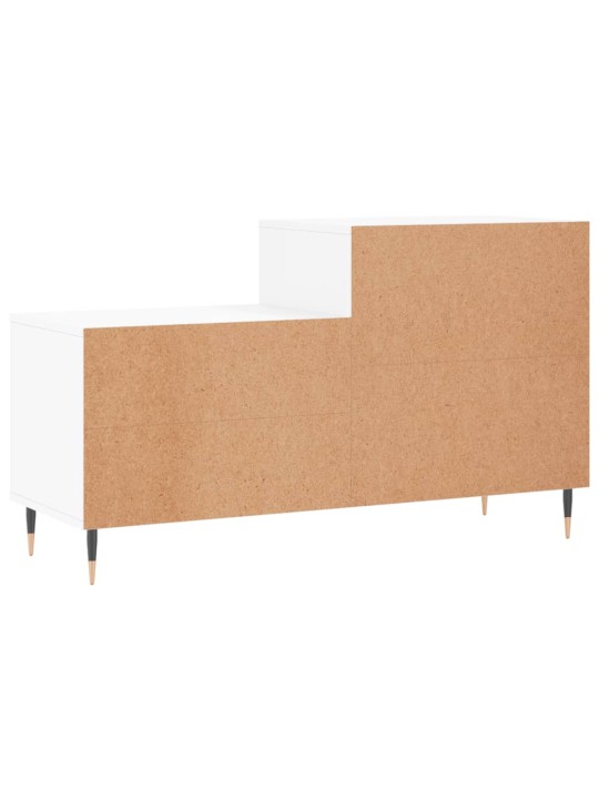 Apavu plaukts, spīdīgi balts, 102x36x60 cm, inženierijas koks