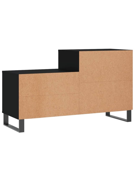 Apavu plaukts, melns, 102x36x60 cm, inženierijas koks
