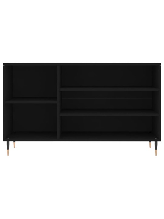 Apavu plaukts, melns, 102x36x60 cm, inženierijas koks