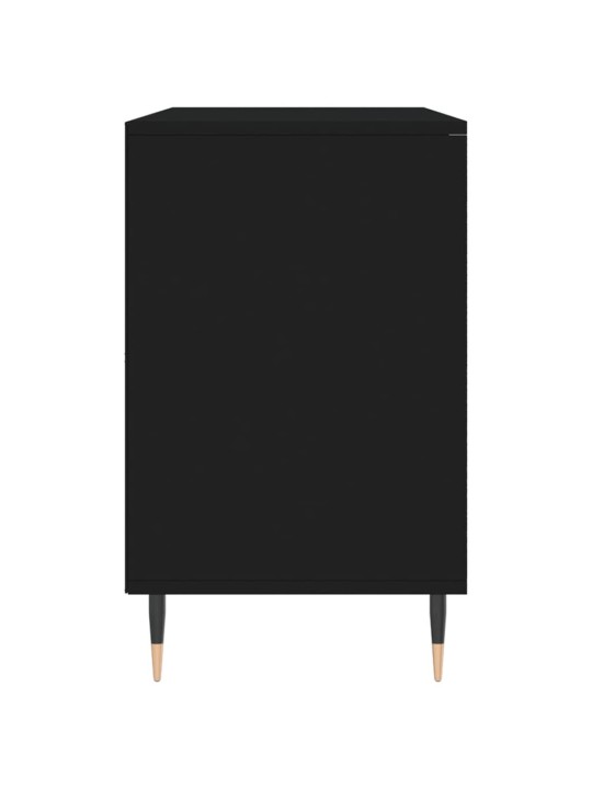 Apavu plaukts, melns, 102x36x60 cm, inženierijas koks