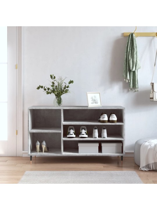 Apavu plaukts, betonpelēks, 102x36x60 cm, inženierijas koks