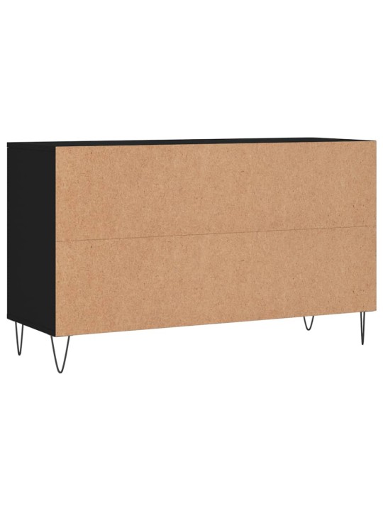 Apavu plaukts, melns, 102x36x60 cm, inženierijas koks