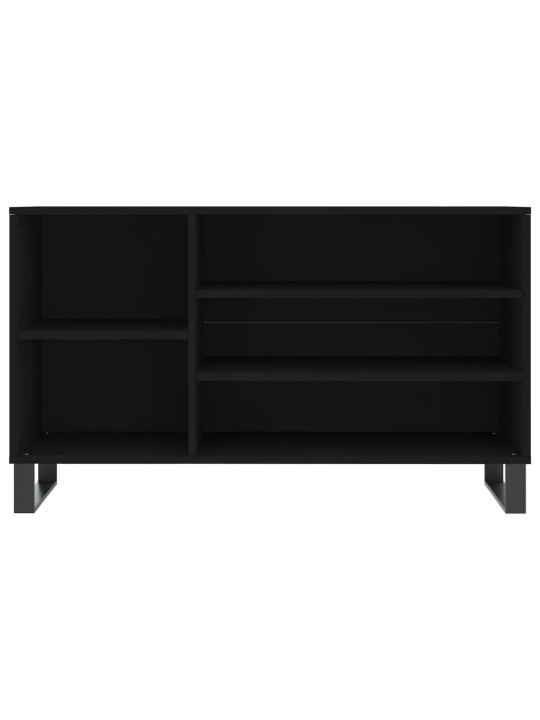 Apavu plaukts, melns, 102x36x60 cm, inženierijas koks