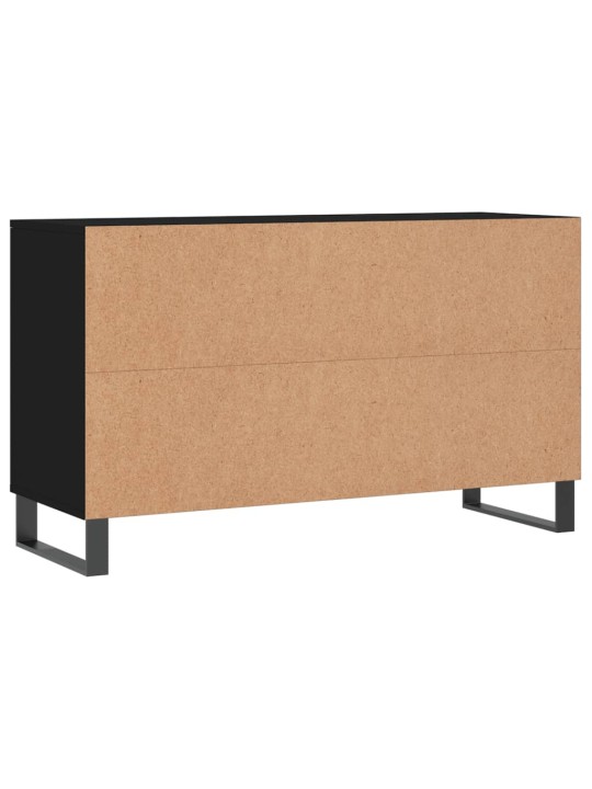 Apavu plaukts, melns, 102x36x60 cm, inženierijas koks