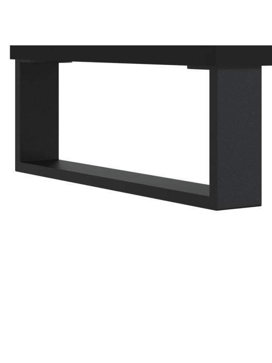 Apavu plaukts, melns, 102x36x60 cm, inženierijas koks