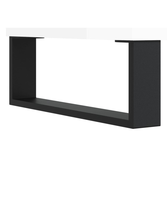 Apavu plaukts, spīdīgi balts, 102x36x60 cm, inženierijas koks