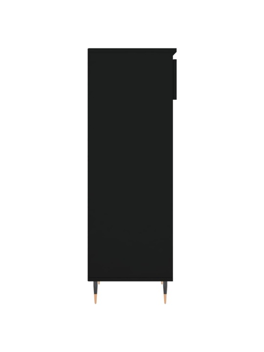Apavu plaukts, melns, 40x36x105 cm, inženierijas koks