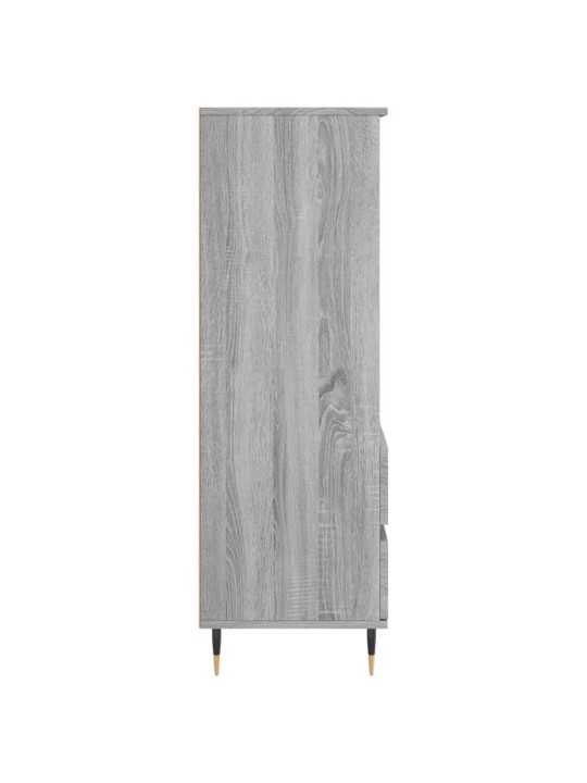 Augstais skapītis, pelēcīgs, 40x36x110 cm, inženierijas koks