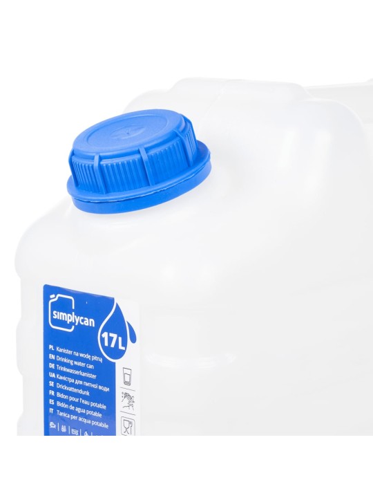 Ūdens tvertne ar krānu, caurspīdīga, 15 l, plastmasa