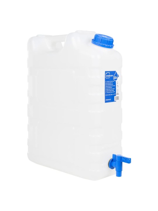 Ūdens tvertne ar krānu, caurspīdīga, 20 l, plastmasa