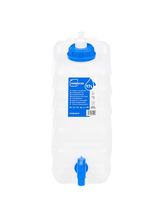 Ūdens tvertne ar krānu un ziepju dozatoru, 15 l, plastmasa