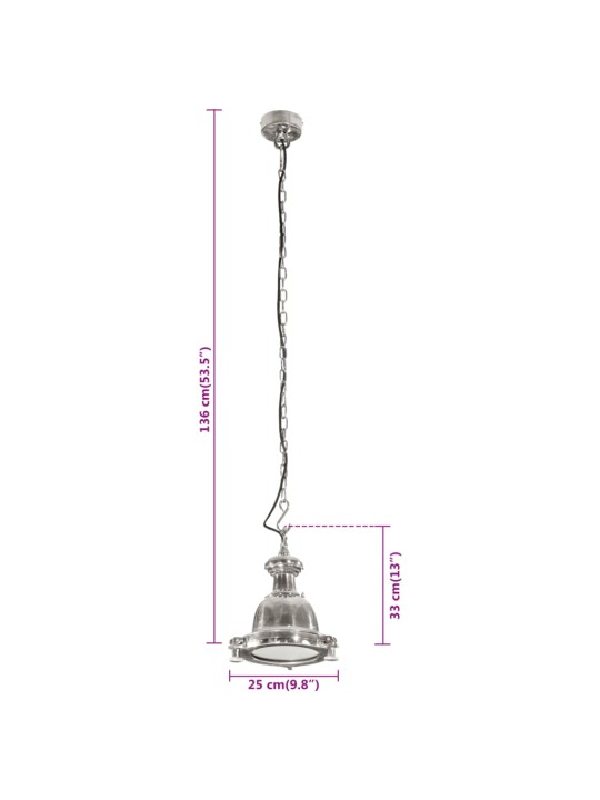 Griestu lampa, 25x25x136 cm, alumīnijs
