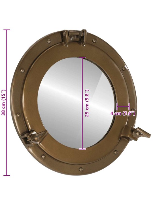Iluminators sienas spogulis, ø38 cm, alumīnijs un stikls