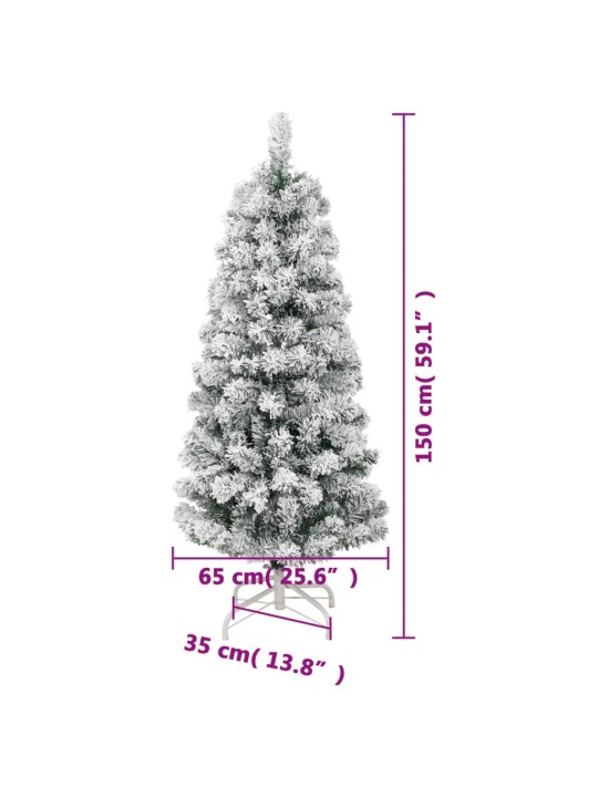 Mākslīgā Ziemassvētku egle ar sniegu, 150 cm