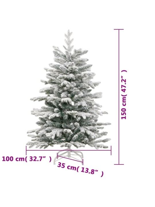 Mākslīgā ziemassvētku egle ar sniegu, 150 cm