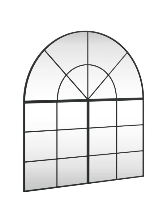 Sienas spogulis, melns, 100x110 cm, dzelzs